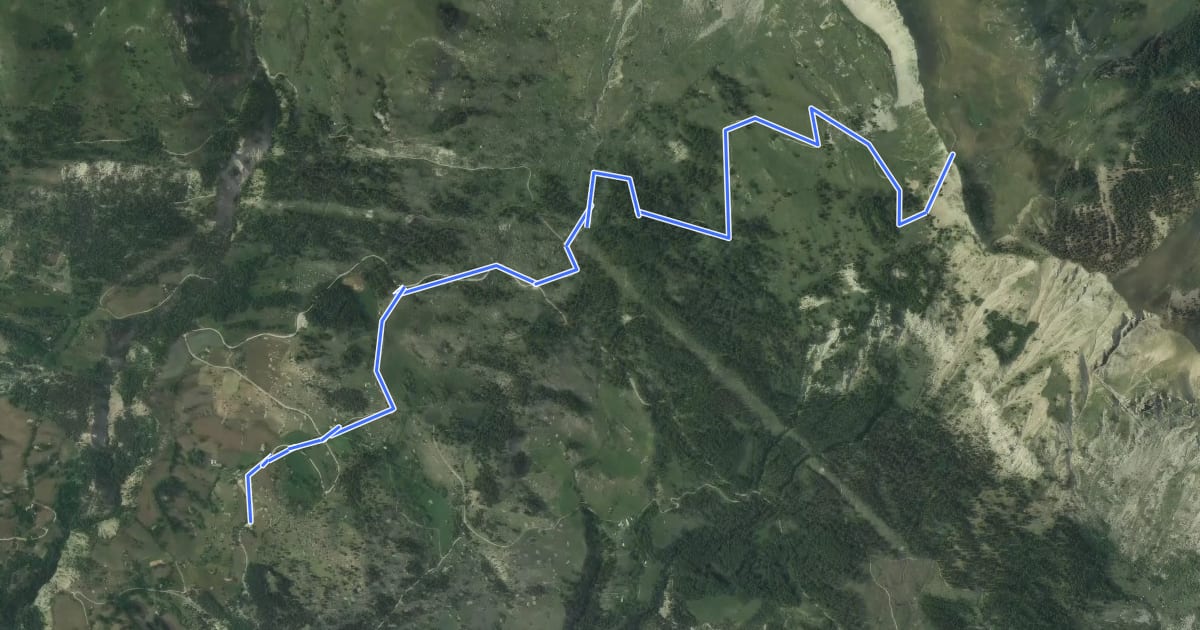 Маршрут Col de la Gardette на спутниковом снимке