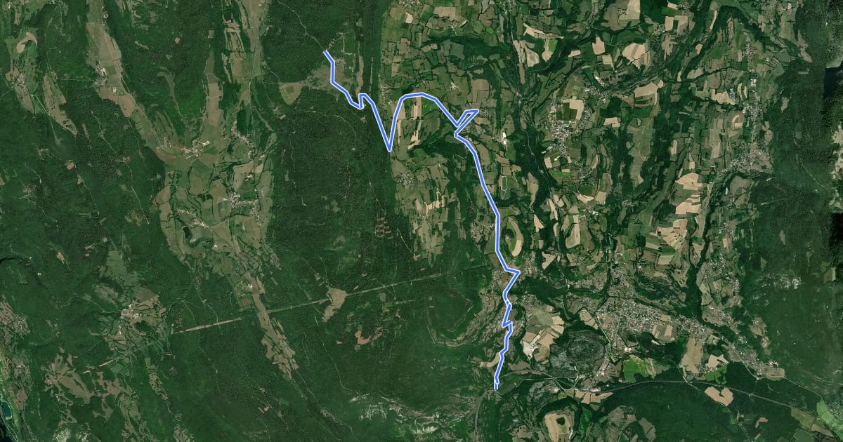 Маршрут Col de la Lèbe на спутниковом снимке