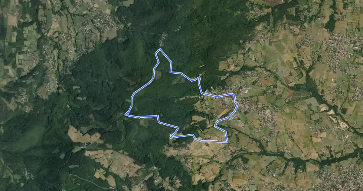 Маршрут Col de la Luère / Croix du Ban на спутниковом снимке