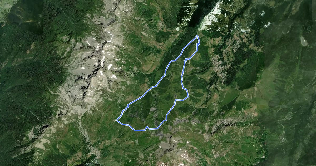 Маршрут Col de la Madeleine на спутниковом снимке