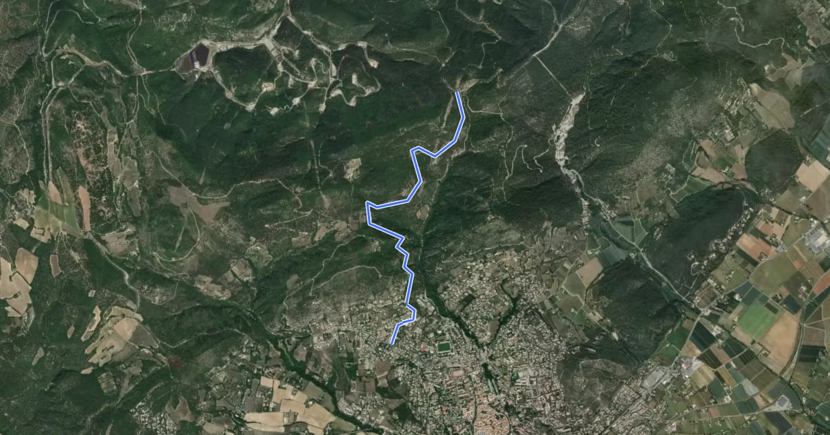 Маршрут Col de la Mort d'Imbert (591 m) depuis Manosque на спутниковом снимке