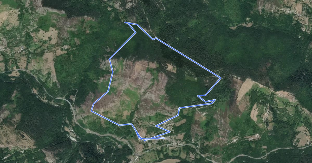 Маршрут Col de la Planette на спутниковом снимке
