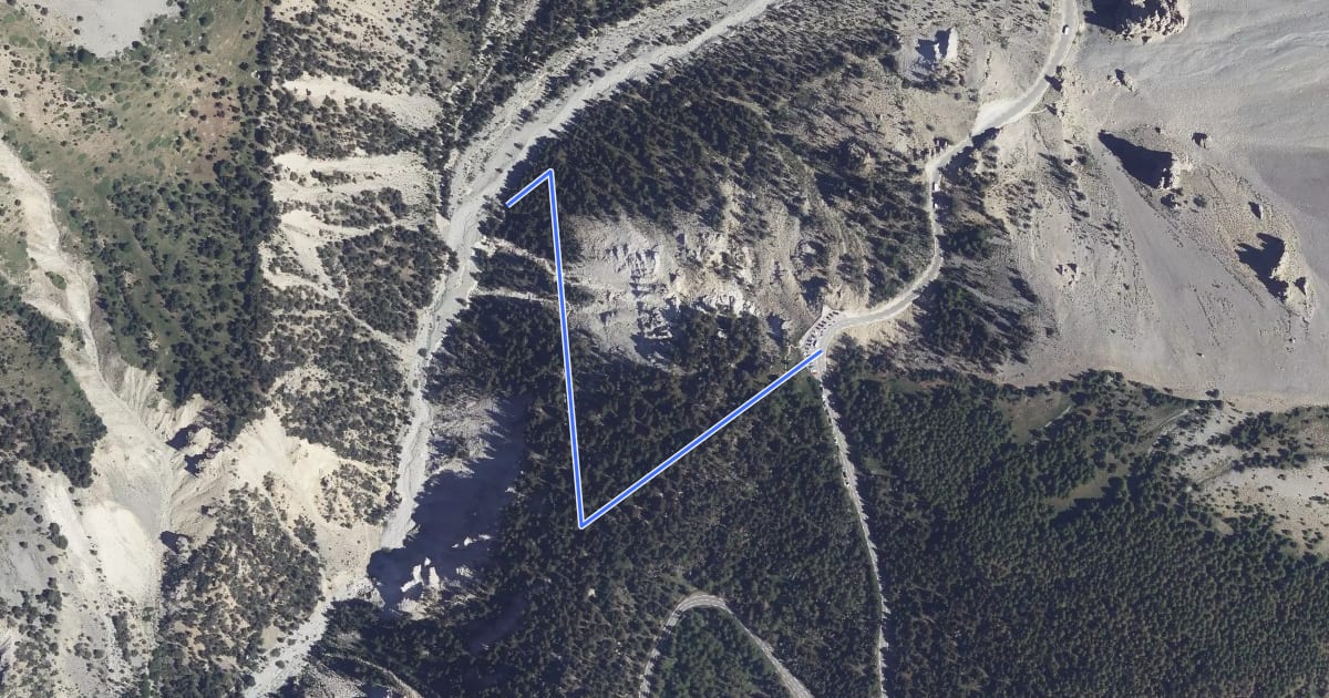 Маршрут Col de la Platrière - Torrent de l'Izoard на спутниковом снимке