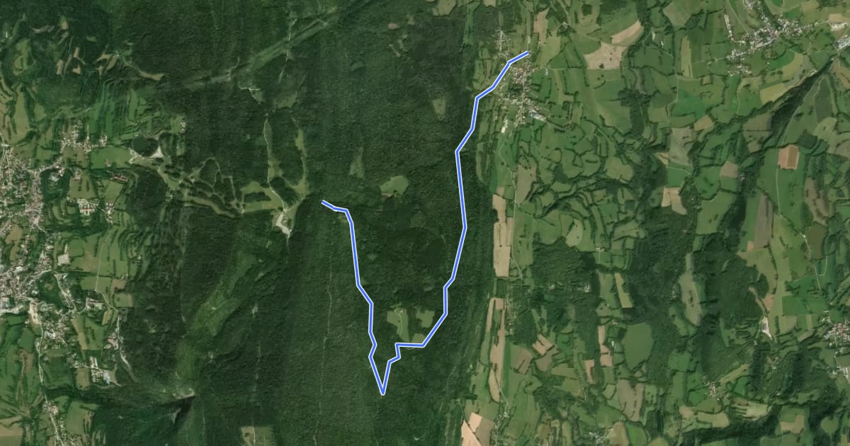 Маршрут Col de la Rochette на спутниковом снимке