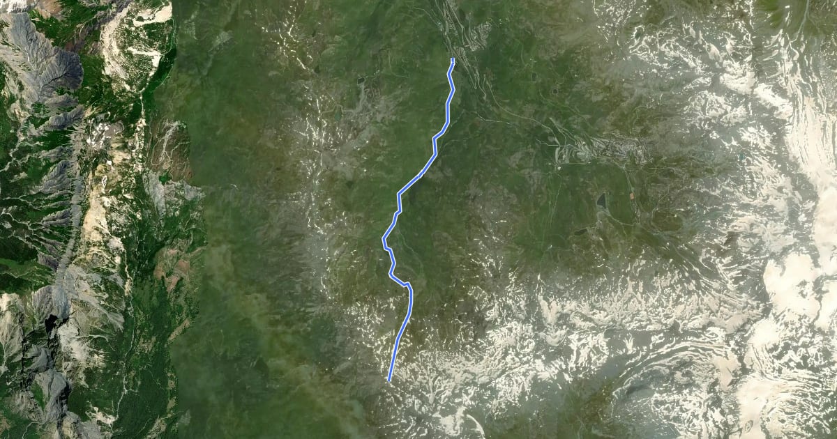 Маршрут Col de la Vallée Étroite на спутниковом снимке