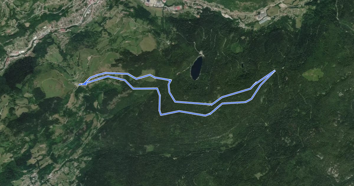 Маршрут Col de la Vierge на спутниковом снимке