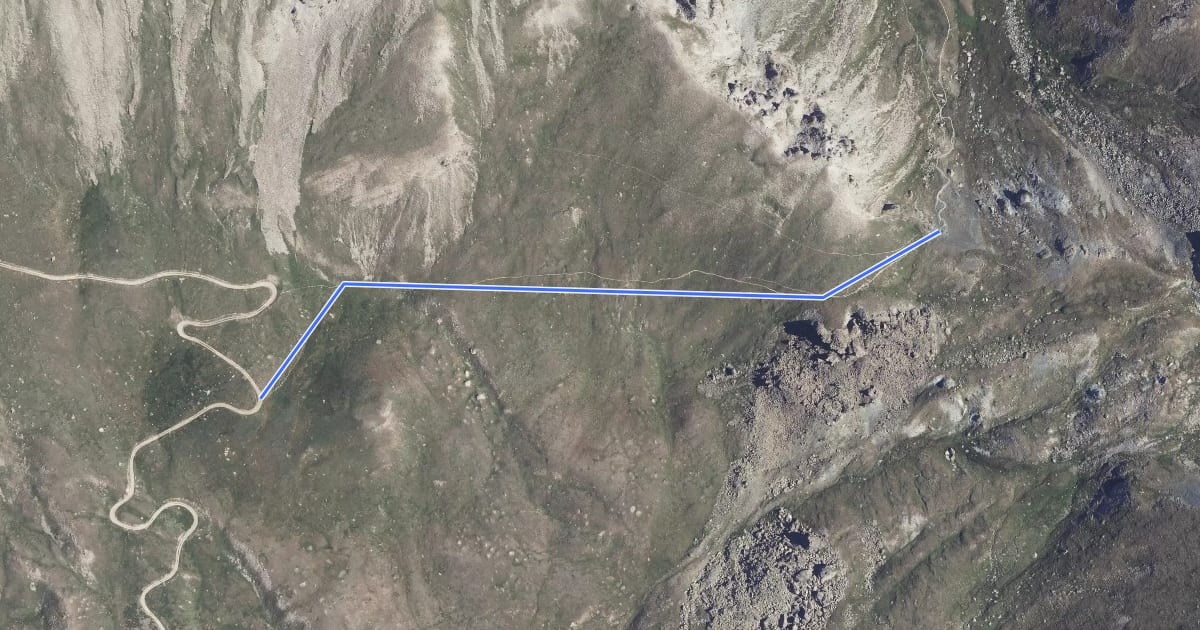 Маршрут Col de Longet - Traversier на спутниковом снимке