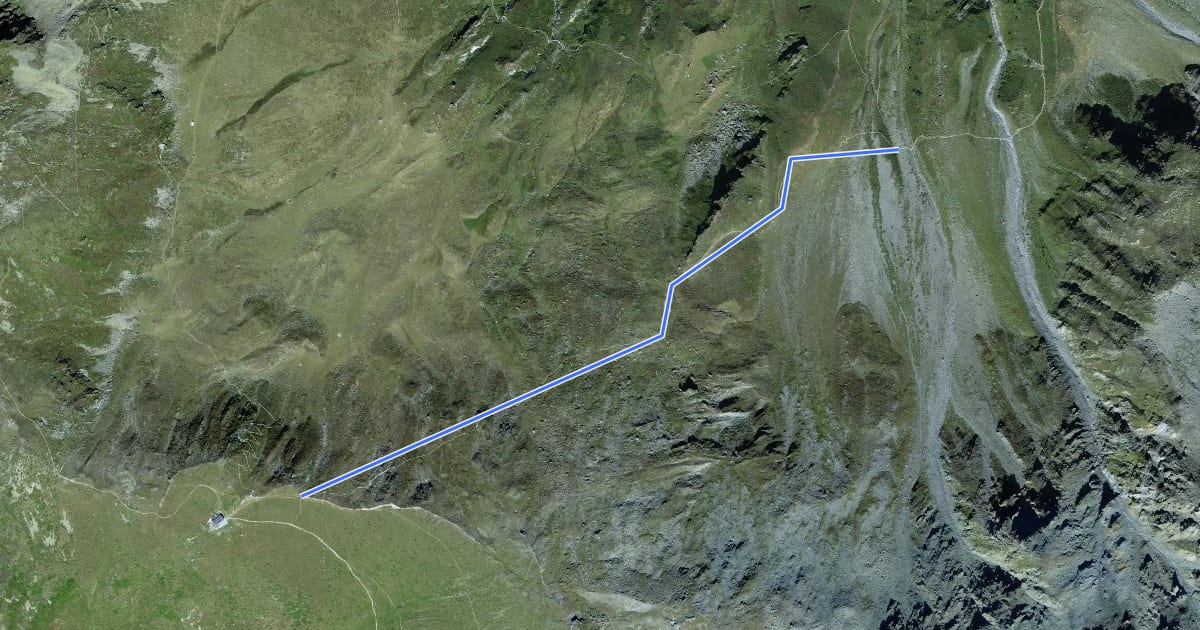 Маршрут Col de Mille-vers Servay на спутниковом снимке