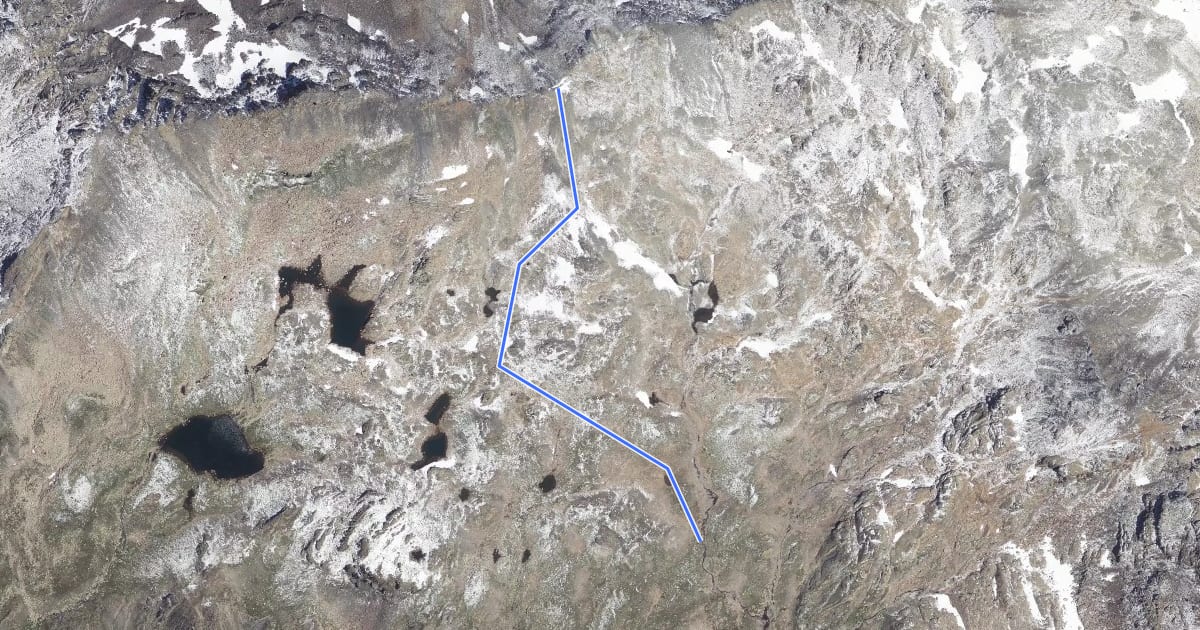Маршрут Col de Névache - ? на спутниковом снимке