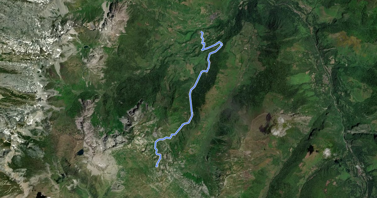 Маршрут Col de Paü asp54 на спутниковом снимке