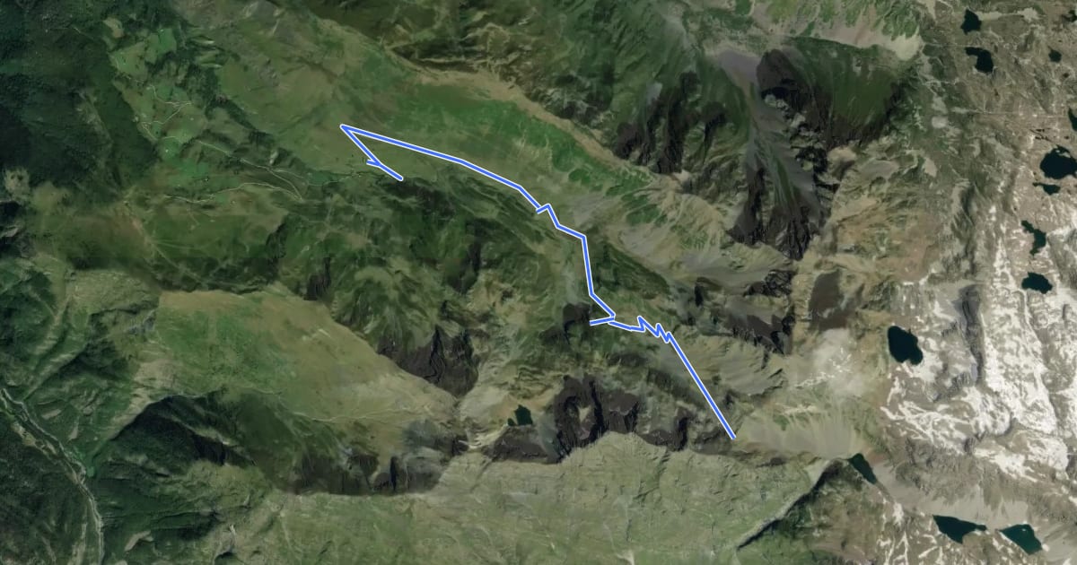 Маршрут Col de Pierrefitte на спутниковом снимке