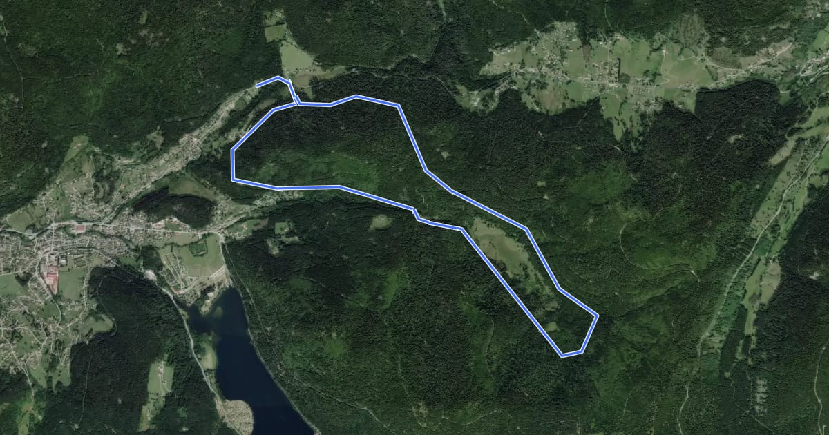 Маршрут Col de Port des Planches на спутниковом снимке