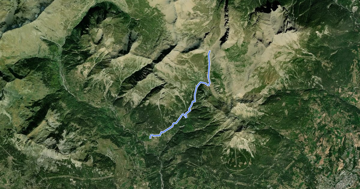Маршрут Col de Reyssas на спутниковом снимке