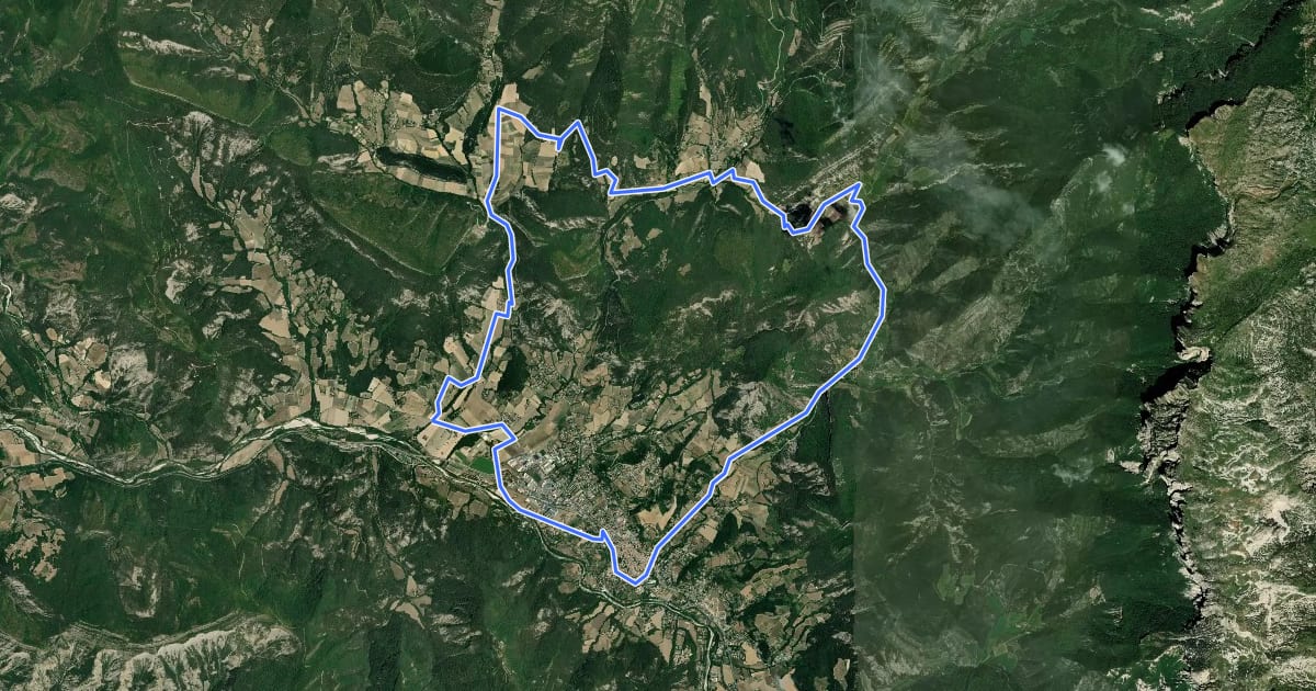 Маршрут Col de Romeyer на спутниковом снимке