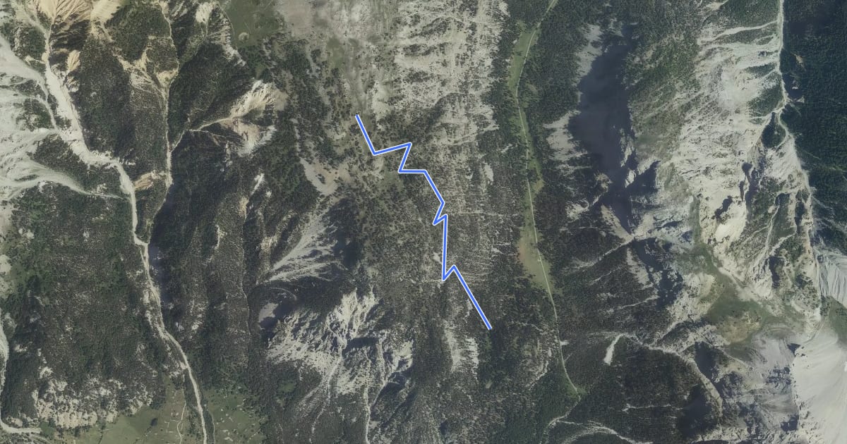 Маршрут Col de Saint-Hippolyte - Ruines Tête Noire на спутниковом снимке