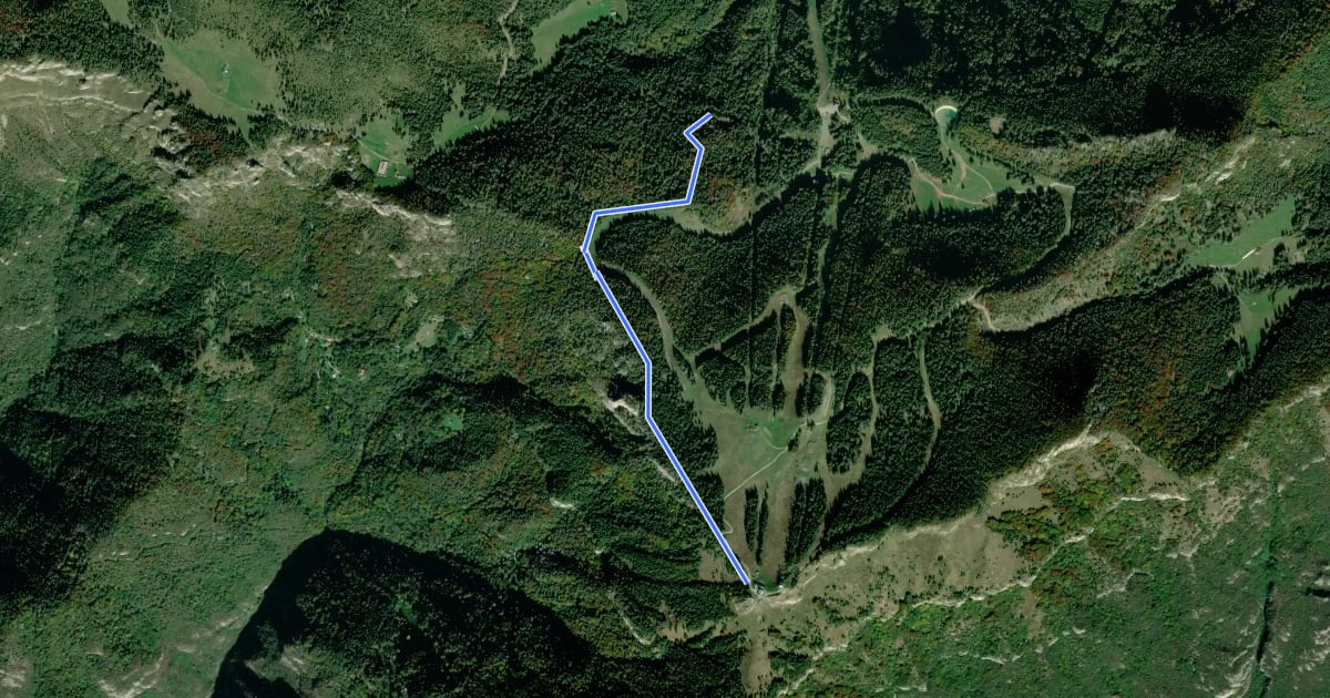 Маршрут Col de Serf DH на спутниковом снимке