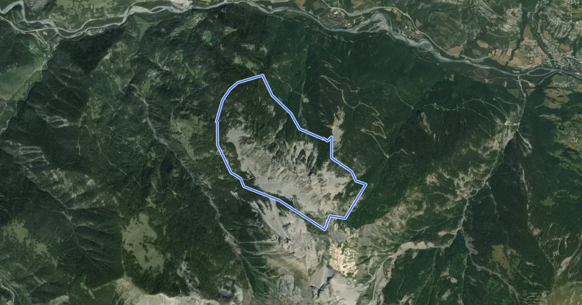 Маршрут Col de Terre Blanche на спутниковом снимке