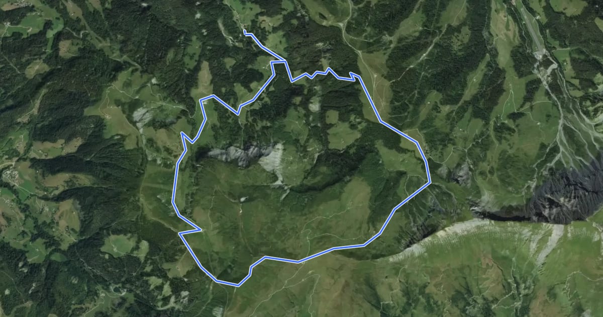 Маршрут Col de Véry на спутниковом снимке