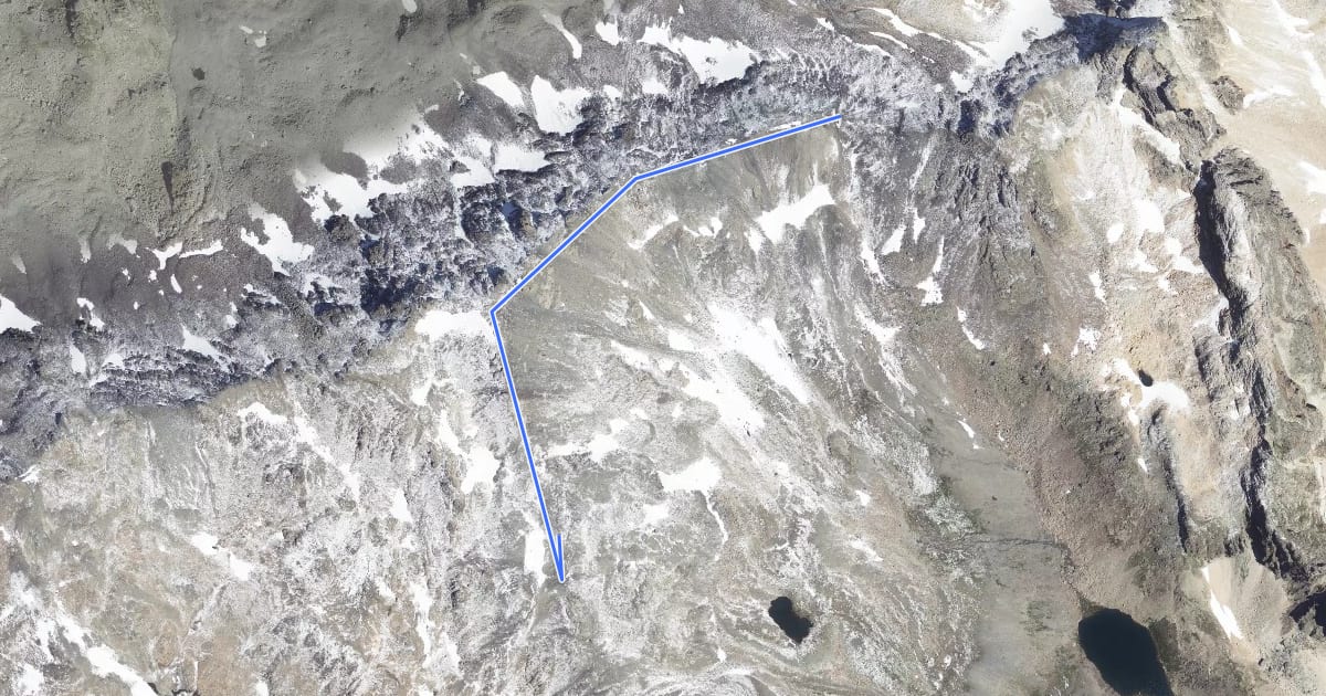 Маршрут Col de Valmeinier - Col des Muandes на спутниковом снимке