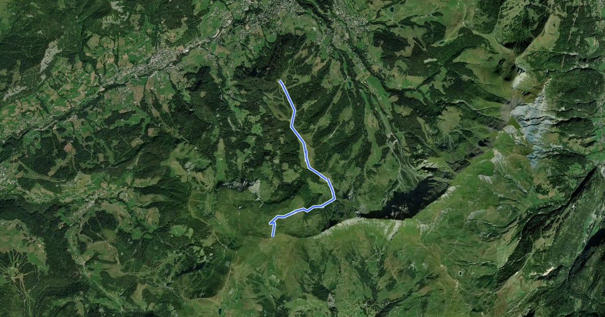 Маршрут Col de Very на спутниковом снимке