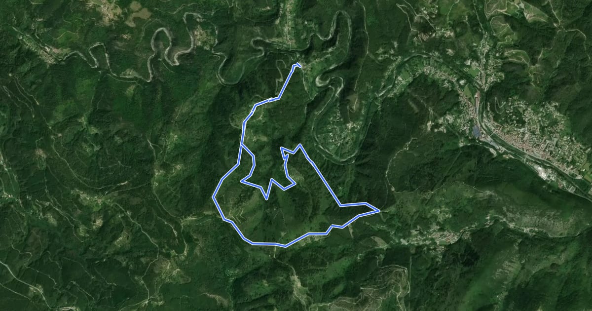 Маршрут Col des 4 chemins на спутниковом снимке