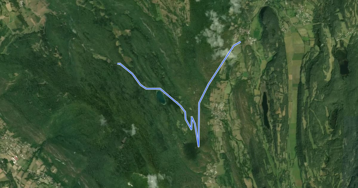 Маршрут Col des Fosses на спутниковом снимке