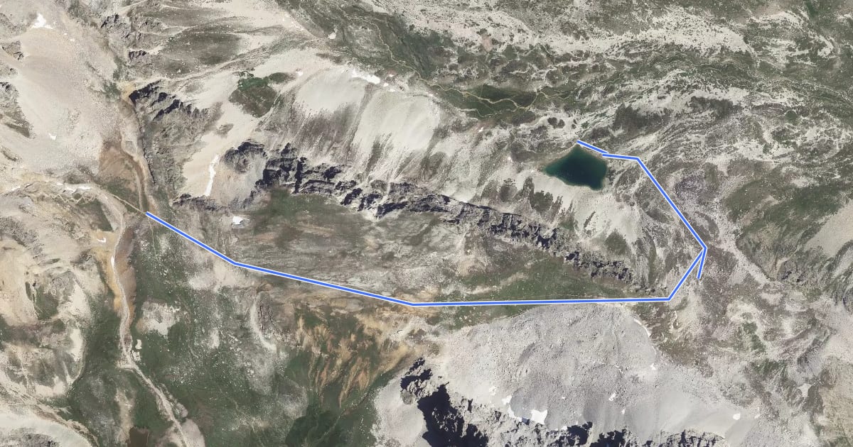 Маршрут Col des Méandes - Lac du Peyron на спутниковом снимке
