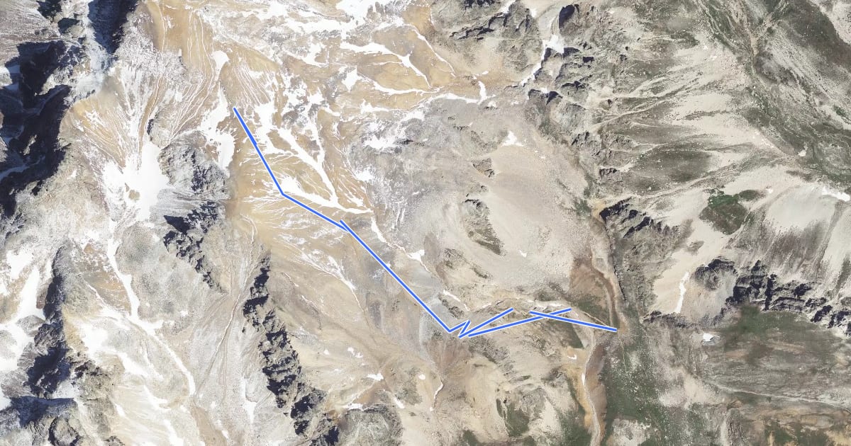 Маршрут Col des Méandes - Pied du Désert на спутниковом снимке