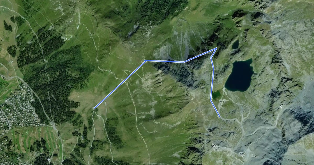 Маршрут Col des Mines на спутниковом снимке