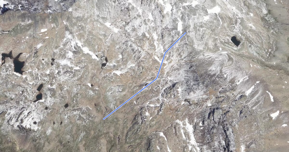 Маршрут Col des Muandes - ? на спутниковом снимке