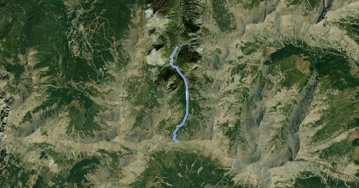 Маршрут Col des Orres на спутниковом снимке