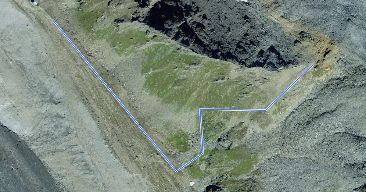 Маршрут Col des Otanes-Panossière на спутниковом снимке