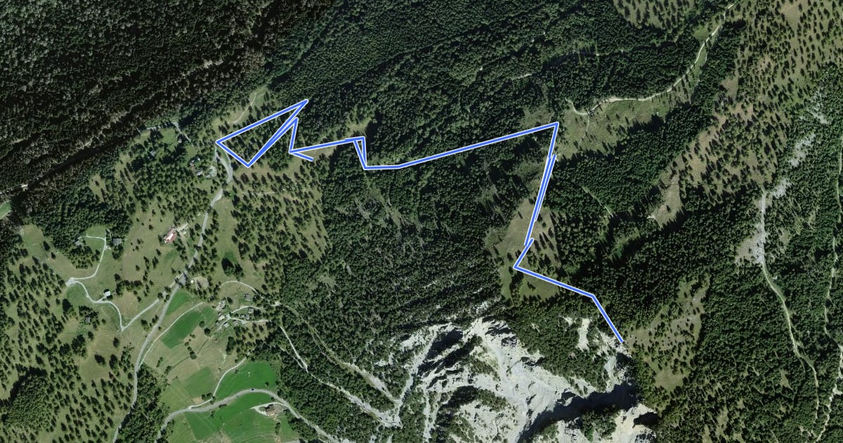 Маршрут Col des Planches > La Crevasse на спутниковом снимке