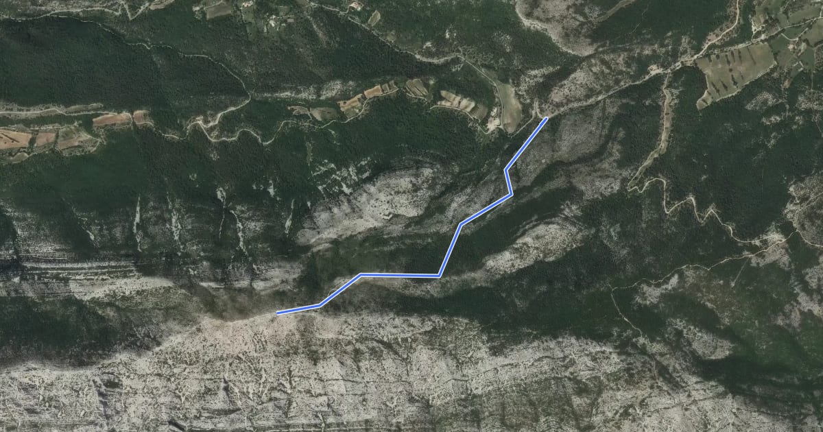 Маршрут Col des Portes - Garagaï de Cagoloup на спутниковом снимке