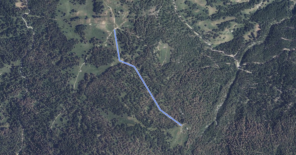 Маршрут Col des Prés de Fromage - Chapelle Saint-Simon на спутниковом снимке