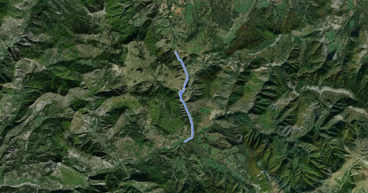 Маршрут Col des Sagnes (1182 m) depuis Bayons на спутниковом снимке