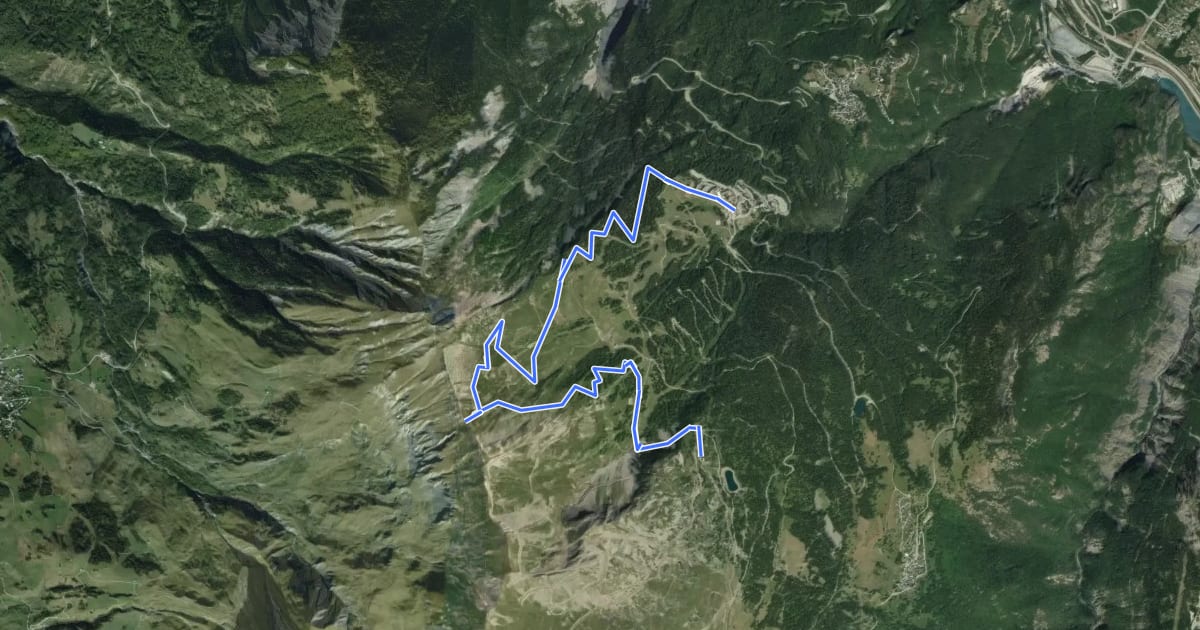 Маршрут Col des Têtes на спутниковом снимке