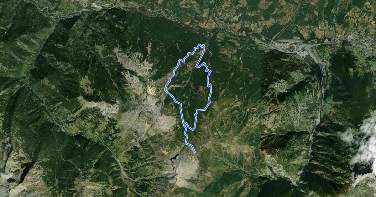 Маршрут Col des Thuiles (2 376 m) на спутниковом снимке