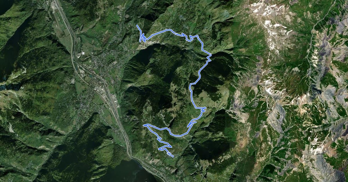 Маршрут Col du Chaussy на спутниковом снимке