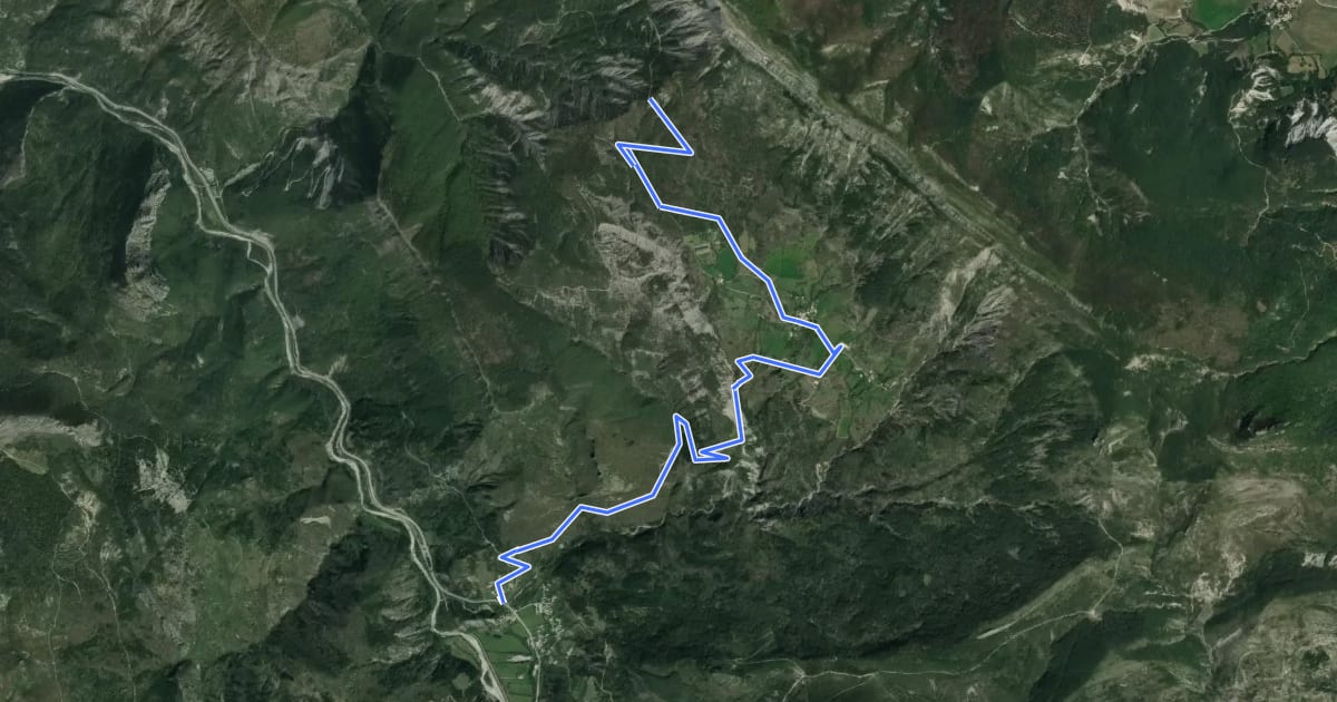 Маршрут Col du Corobin (1211 m) depuis Chaudon-Norante на спутниковом снимке