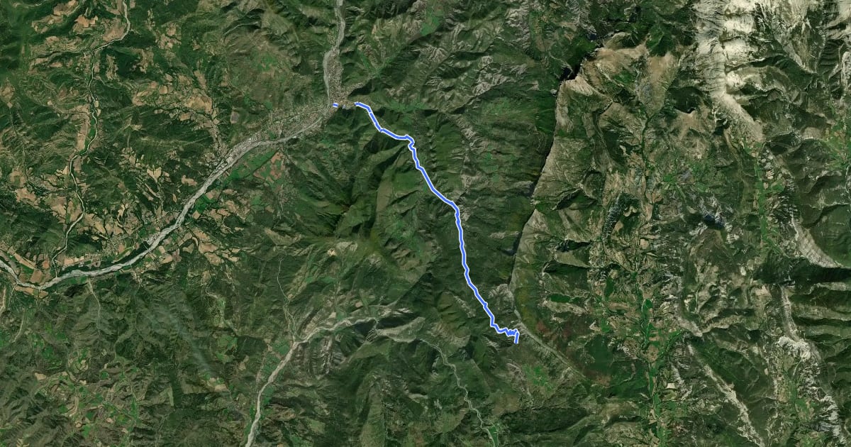Маршрут Col du Corobin (1211 m) depuis Digne les Bains на спутниковом снимке