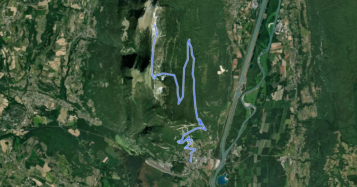 Маршрут Col du Grand Colombier depuis Culoz на спутниковом снимке
