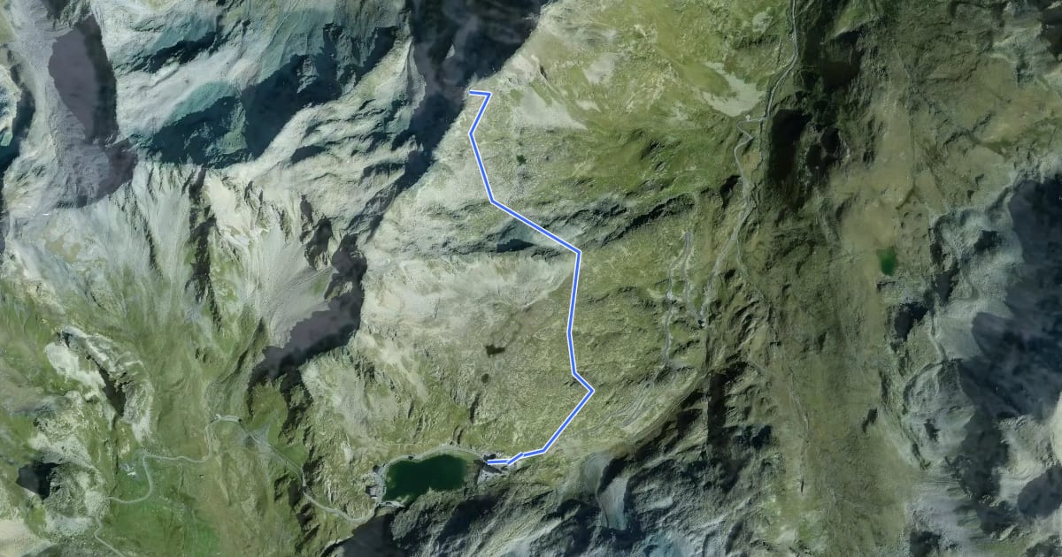 Маршрут Col du Grand-St-Bernard > Col des Chevaux на спутниковом снимке