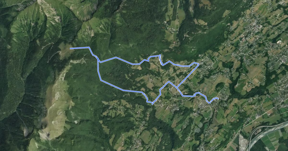 Маршрут Col du Haut du Four на спутниковом снимке