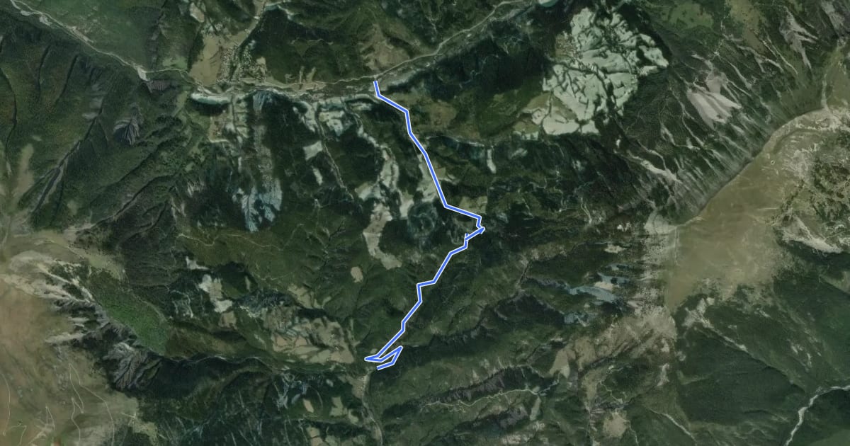 Маршрут Col du Labouret (1240 m) versant Verdaches на спутниковом снимке