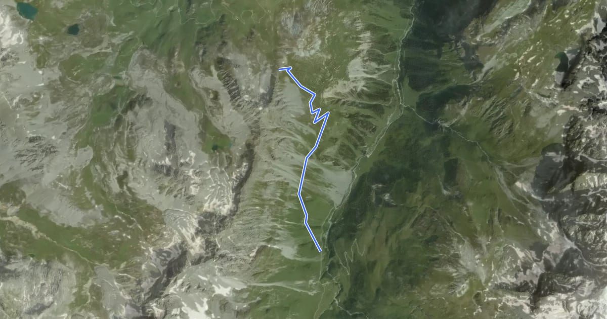 Маршрут Col du Mône на спутниковом снимке