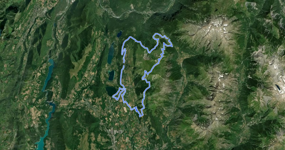Маршрут Col du Parché на спутниковом снимке