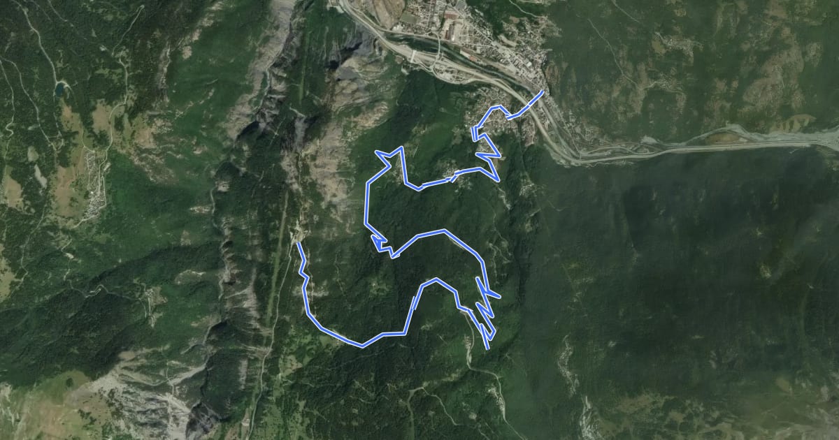 Маршрут Col du Télégraphe на спутниковом снимке