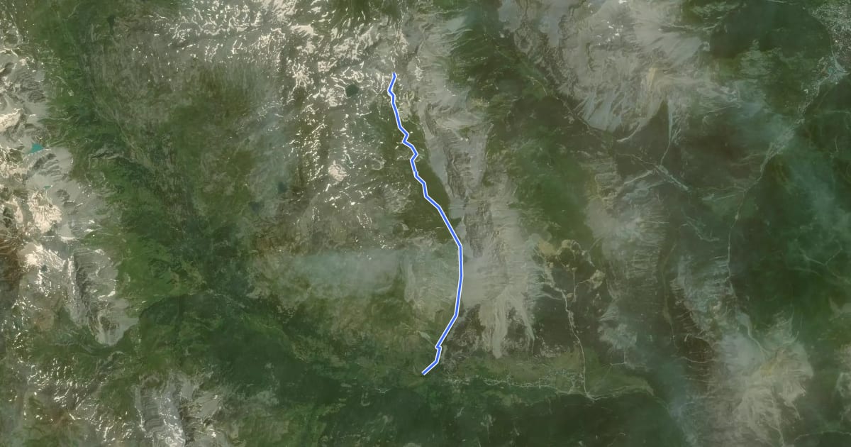 Маршрут Col du Vallon - Saint Benoît на спутниковом снимке