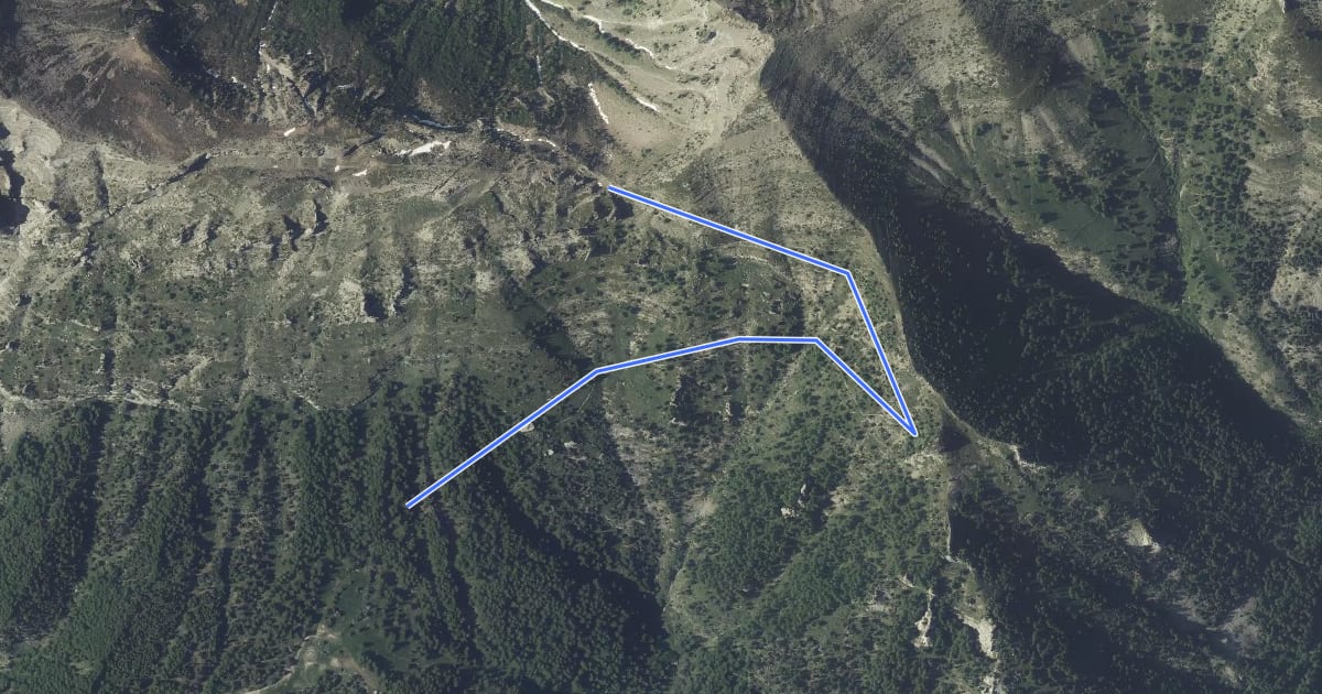 Маршрут Col du Viallet - La Lozière на спутниковом снимке